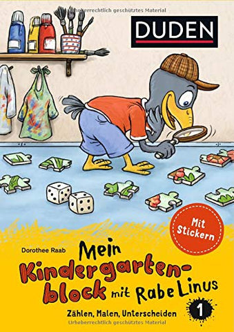 Mein Kindergartenblock mit Rabe Linus (1): Zählen, Malen, Unterscheiden: Mit Stickern