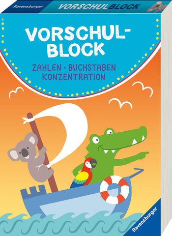 Ravenssburger: Vorschulblock: Zahlen, Buchstaben, Konzentration